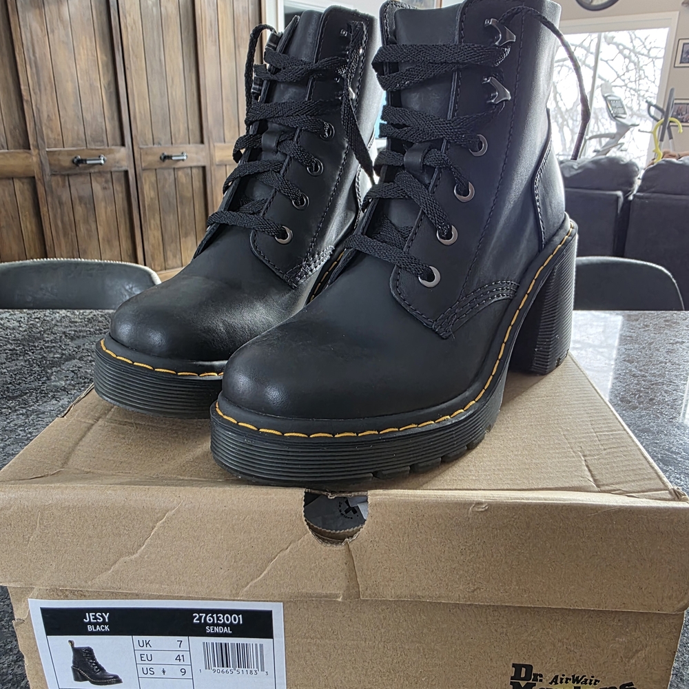 Dr. Martens Black Lace Up Women's Boots